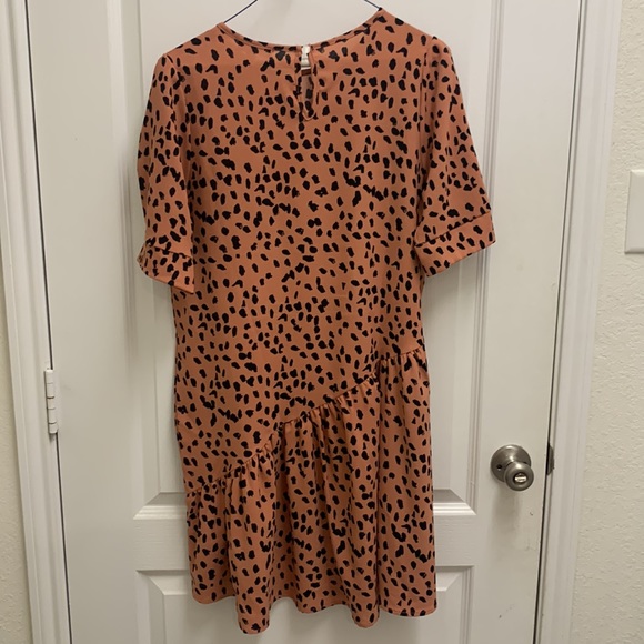Orange Leopard print Dress - Picture 4 of 6